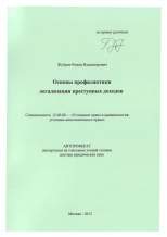 Жубрин Р. В. Основы профилактики легализации преступных доходов