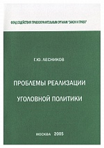 Лесников, Г. Ю. Проблемы реализации уголовной политики / Г. Ю. Лесников. М., 2005. 100 с.